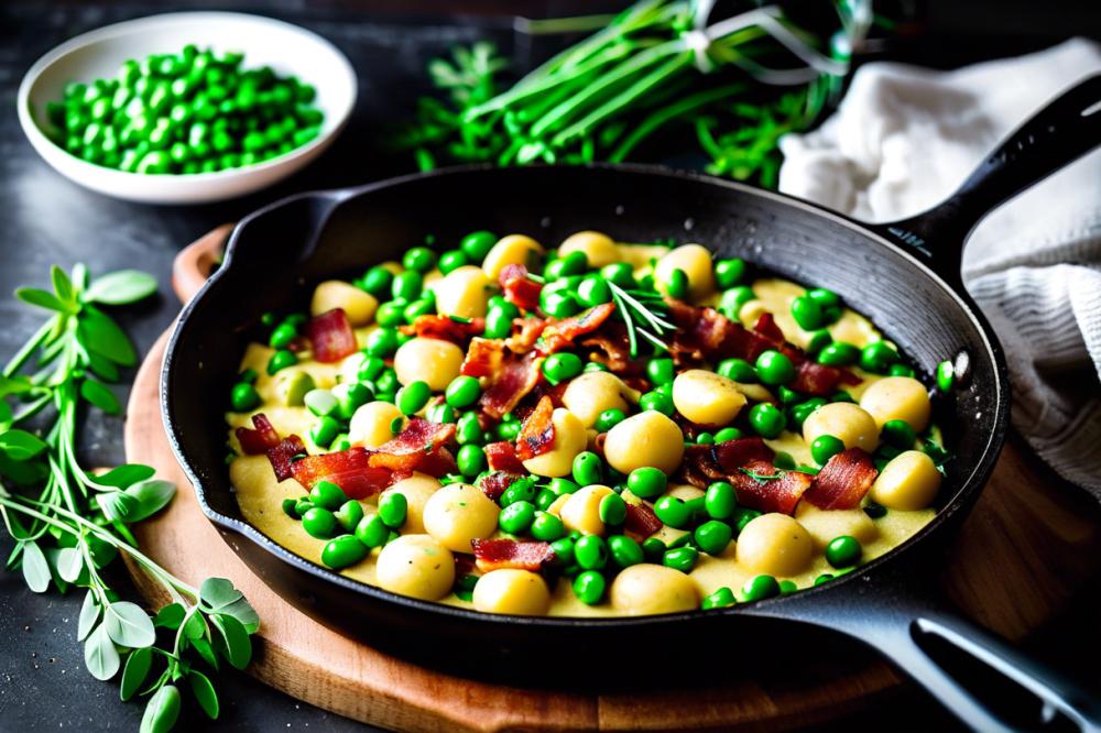 Easy Creamy Gnocchi With Bacon And Peas: A Skillet Delight