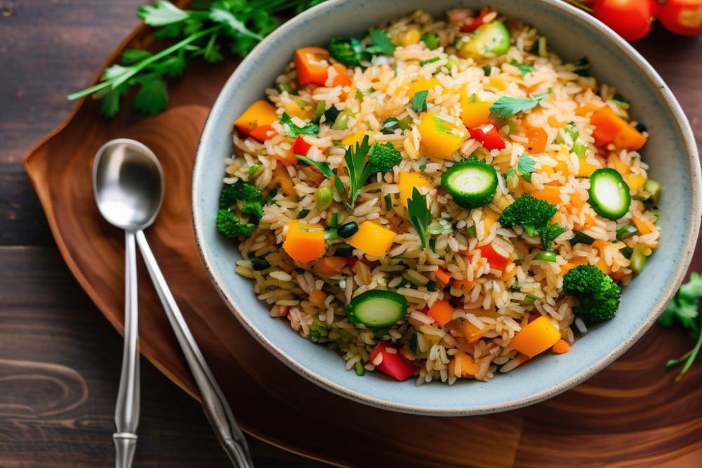 Easy Rice Pilaf Recipe With Fresh Chopped Vegetables
