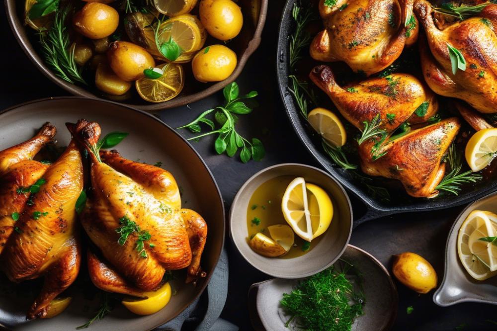 Easy Sheet Pan Lemon Garlic Roasted Chicken And Potatoes Recipe