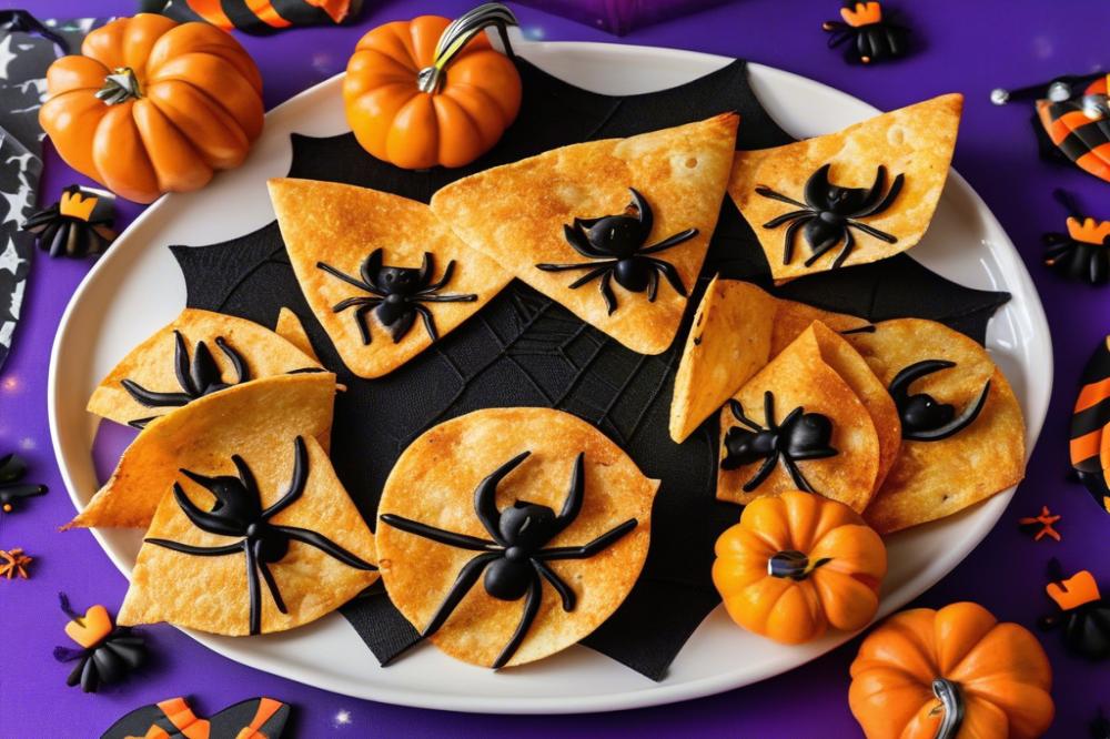 Easy Spooky Spider Tortilla Chips Recipe For Halloween Fun