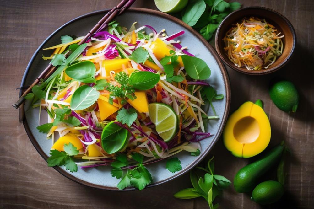 Fresh Thai Raw Mango And Bean Sprout Salad Recipe