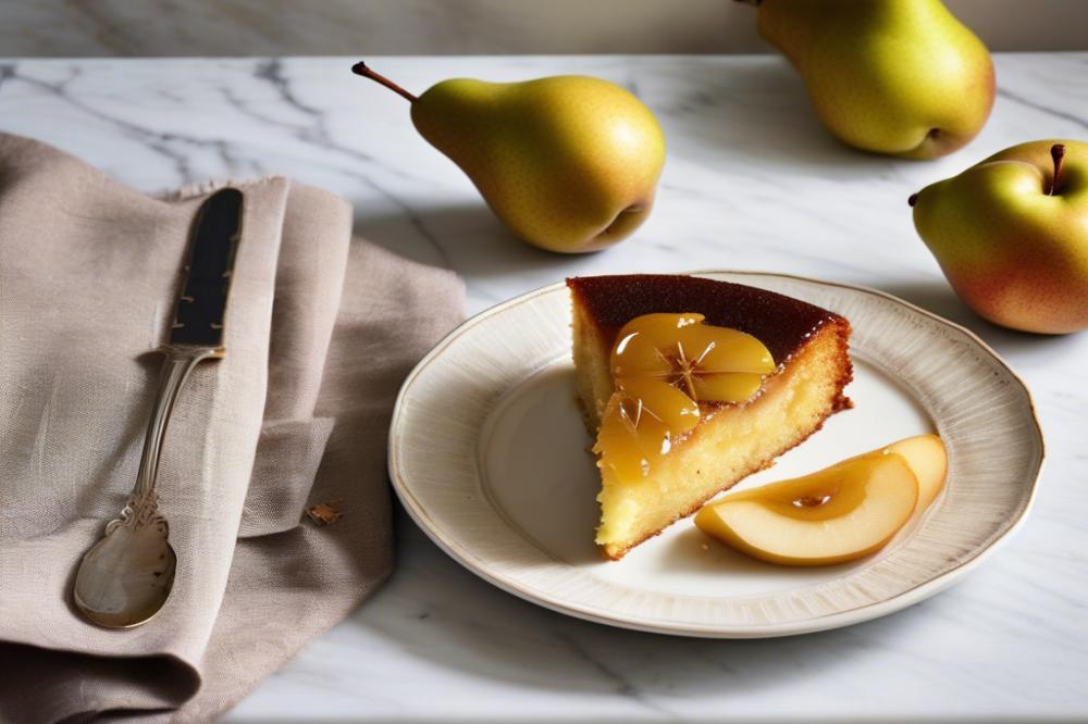 Gingered Pear Brown Butter Upside-Down Cake Recipe To Delight