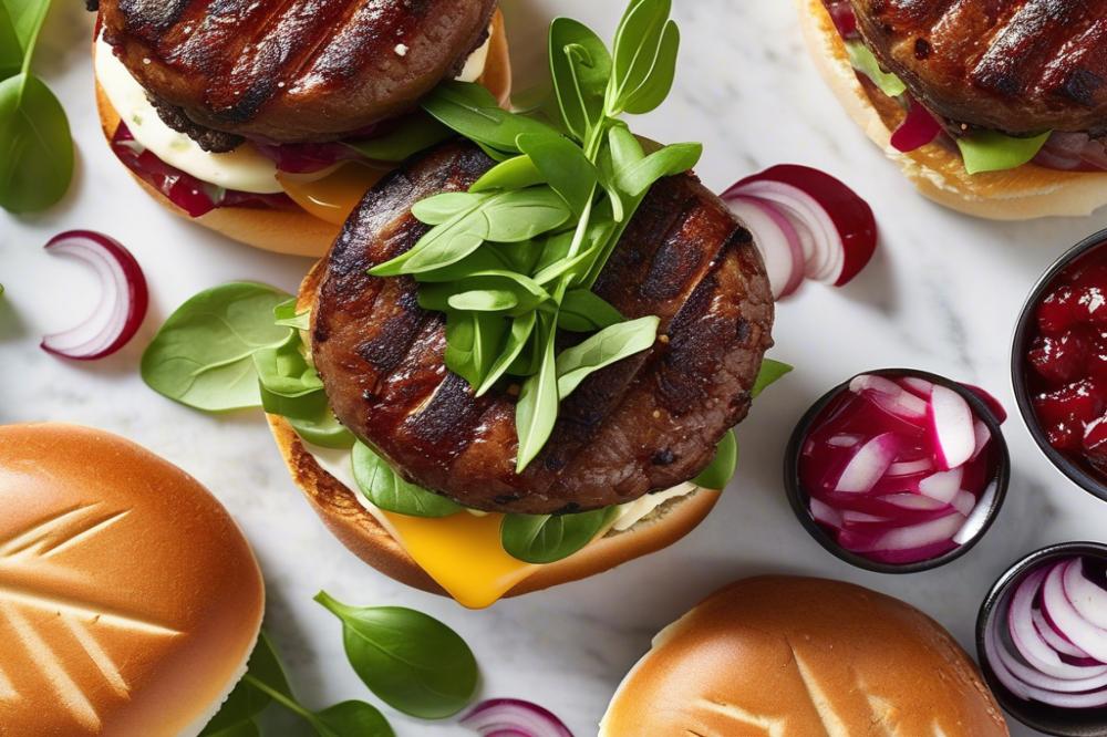 Gourmet Burger With Svecia Cheese And Lingonberry