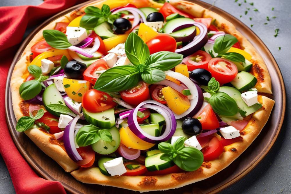 High-Protein Greek Salad Chicken Pizza Recipe For Healthy Eating