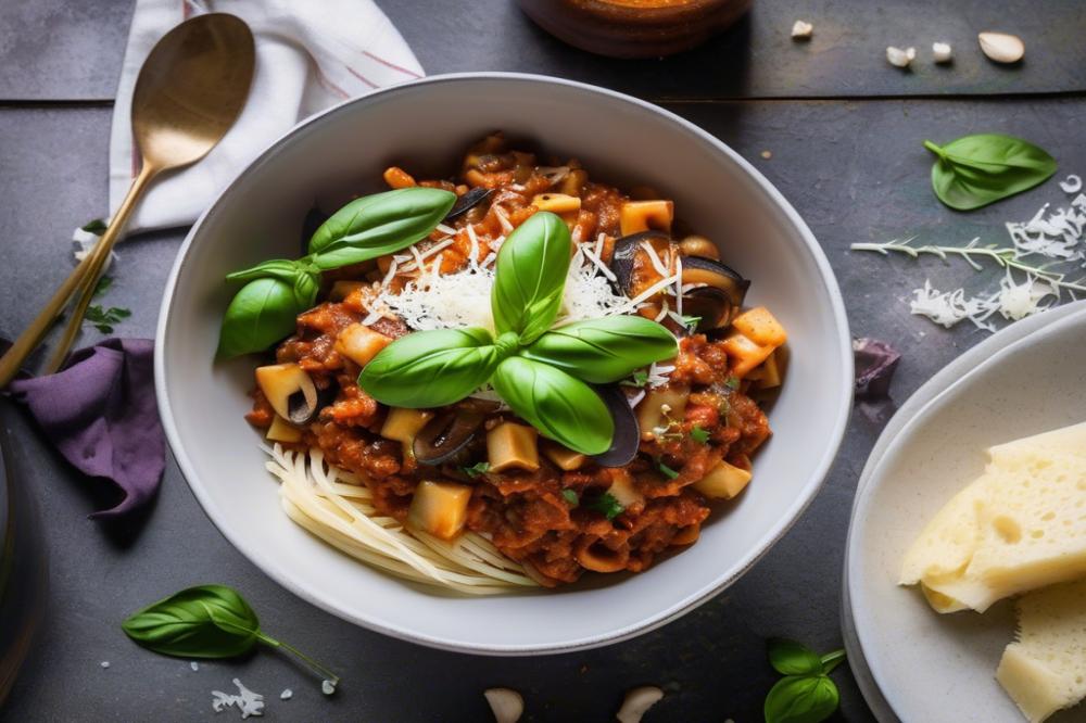 Mushroom And Aubergine Bolognese: A Flavorful Vegan Recipe