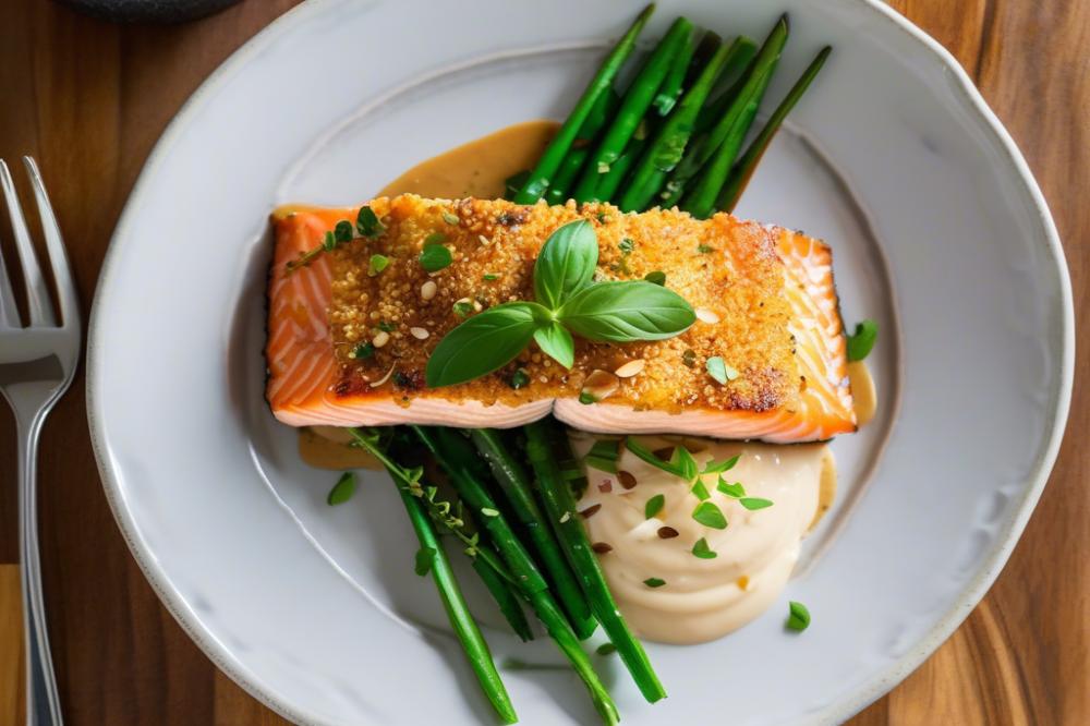 Panko-Crusted Salmon Recipe With Almond Butter Sauce Delights