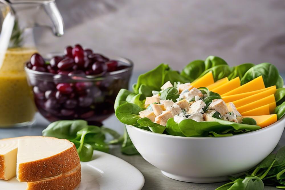 Proteins And Greens: Cheese And Chicken Salad