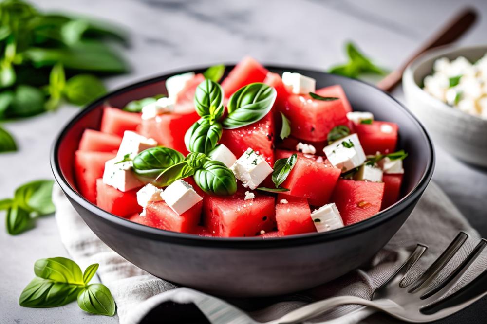 Refreshing Watermelon Feta Salad With Basil: A Summer Delight