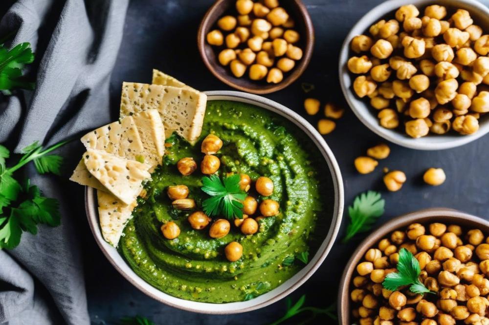 Roasted Chickpeas And Palak Hummus: A Flavorful Healthy Snack