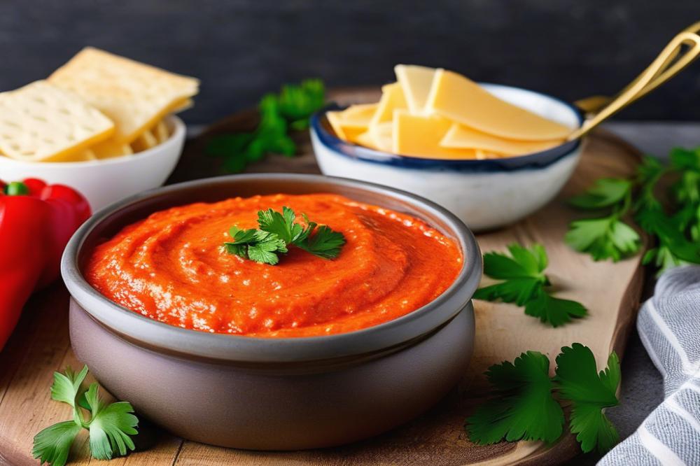 Roasted Red Pepper And Cheese Dip For A Smoky Flavor
