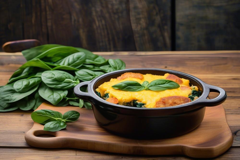Savory Polenta Casserole With Sausage And Spinach Delight