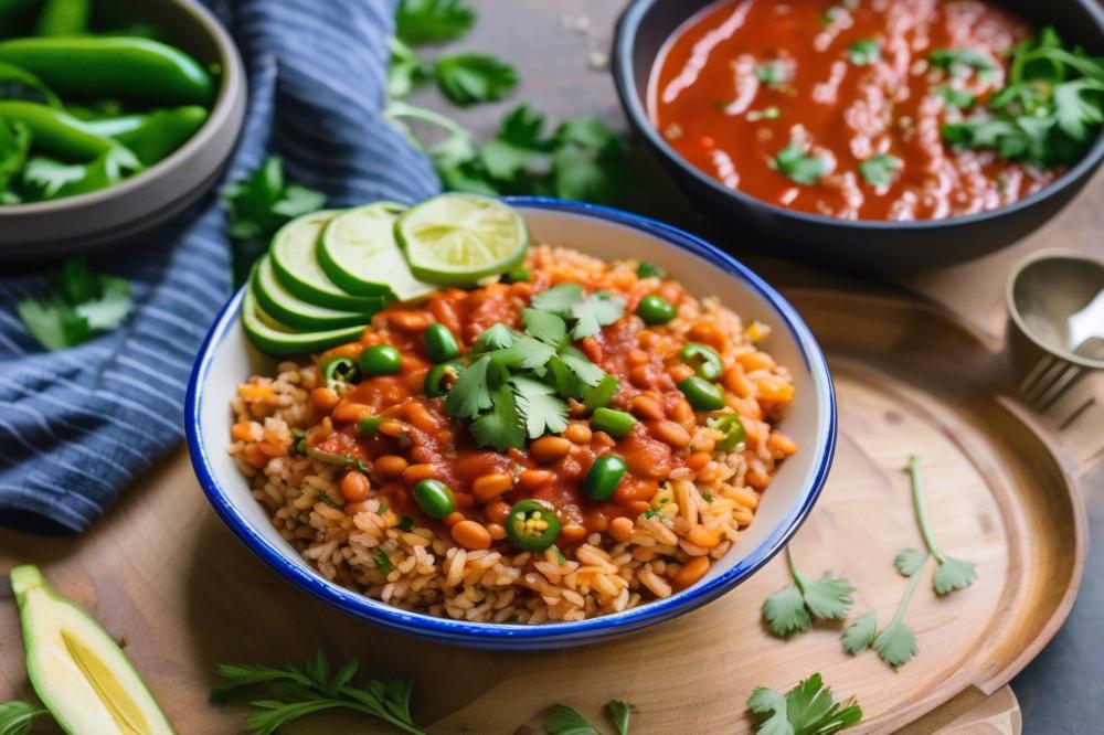 Spicy Bean Rice With Marinara Sauce & Jalapeños Recipe