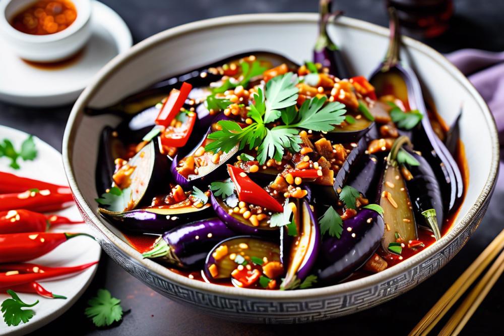 Spicy Garlic Sauce Chinese Eggplant Recipe – Easy & Delicious