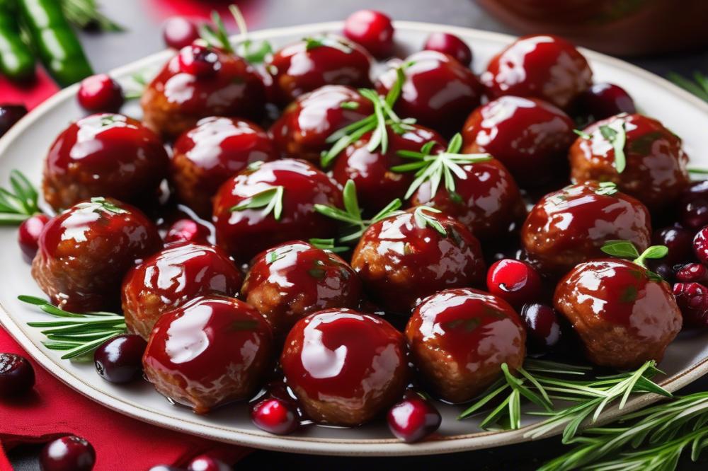 Sweet And Spicy Cranberry Cocktail Meatballs Recipe For Parties