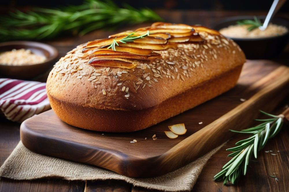 Whole Wheat Rosemary Caramelized Onion Bread Recipe To Delight
